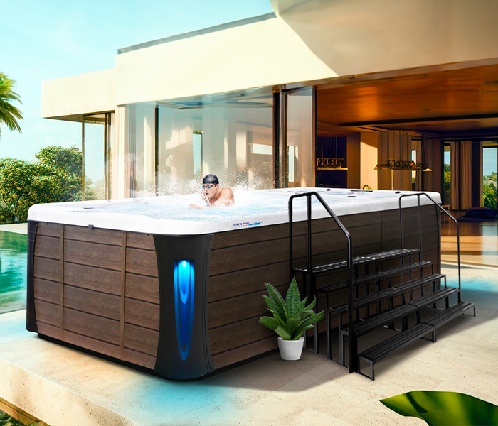 Calspas hot tub being used in a family setting - Oxnard