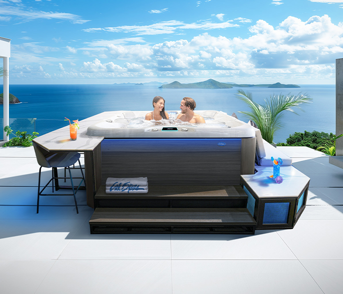 Calspas hot tub being used in a family setting - Oxnard